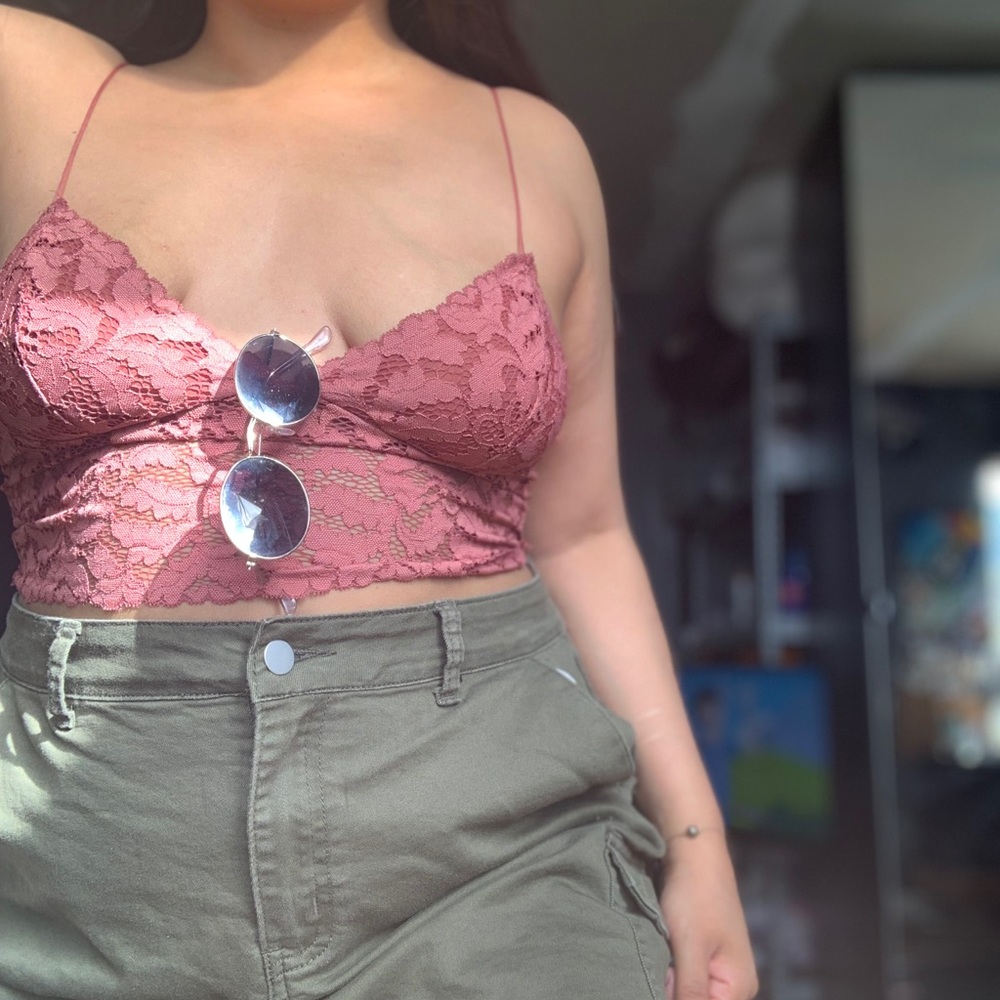 Free people lace crop top